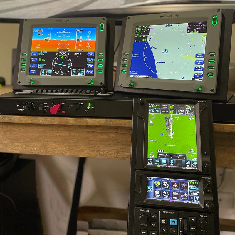 RealSimGear Cirrus Desktop Console: The ultimate Cirrus home simulator. Authentic hardware, seamless integration with standard controllers, and compatibility with RealSimGear / TorqueSim SR22 aircraft for unrivaled realism. Compact, fully enclosed design with single USB 3 and power connection. No mounting brackets needed.