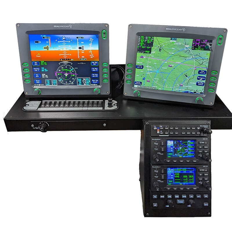 RealSimGear Cirrus Desktop Console: The ultimate Cirrus home simulator. Authentic hardware, seamless integration with standard controllers, and compatibility with RealSimGear / TorqueSim SR22 aircraft for unrivaled realism. Compact, fully enclosed design with single USB 3 and power connection. No mounting brackets needed.