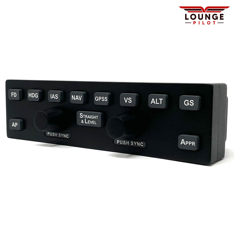 Exact replica of the Avidyne DFC90 autopilot for use with your flight simulator.  This product works especially well with the TorqueSim SR20 and SR22 Entegra edition aircraft where the DFC90 functions are acuratley modeled.  The DFC90 features ultra realistic, silicone rubber buttons that are rated to over 1 million cycles and feature multi color backlighting to match the operating mode of each button.  The unit connects to your PC with a single USB cable.