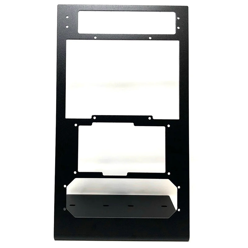 This versatile desktop stand is designed for the RealSimGear GNS530, GNS430, GMA350, and GFC500. Constructed from 3mm steel and finished with a matte black powder coating, it features rubber non-slip feet and includes mounting screws for secure installation. The stand provides a stable, elevated position for your devices, replicating the mounting style found in most general aviation aircraft.