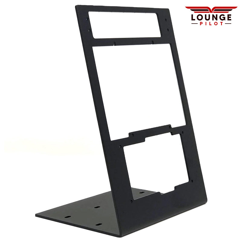 Introducing the RealSimGear Desktop Stand, designed for an elevated flight simulation experience. Made from durable steel, it integrates seamlessly with your setup. With rubber non-slip feet and mounting screws, it ensures stability for your RealSimGear devices like the GNS530, GNS430, or GMA350 Audio Panel. Say hello to an immersive flying experience and goodbye to cluttered desktops.