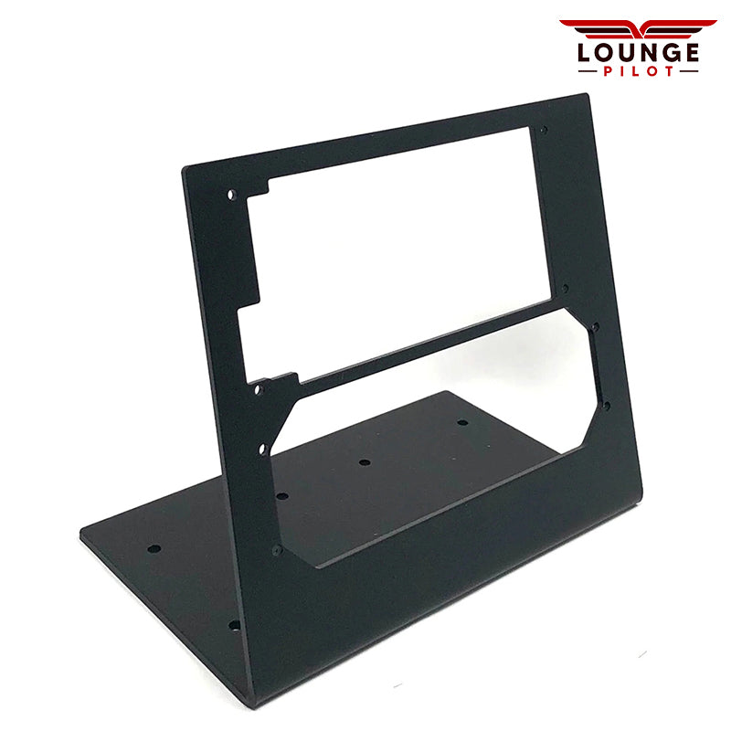 Introducing the RealSimGear Desktop Stand designed specifically for the GTN650 and GFC500 Autopilot. Crafted from robust 3mm steel, finished with a sleek matte black powder coating, and equipped with anti-slip rubber feet and mounting screws. Elevate your simulation experience with this stable stand, offering a secure and elevated mounting platform for your GTN650 and GFC500.