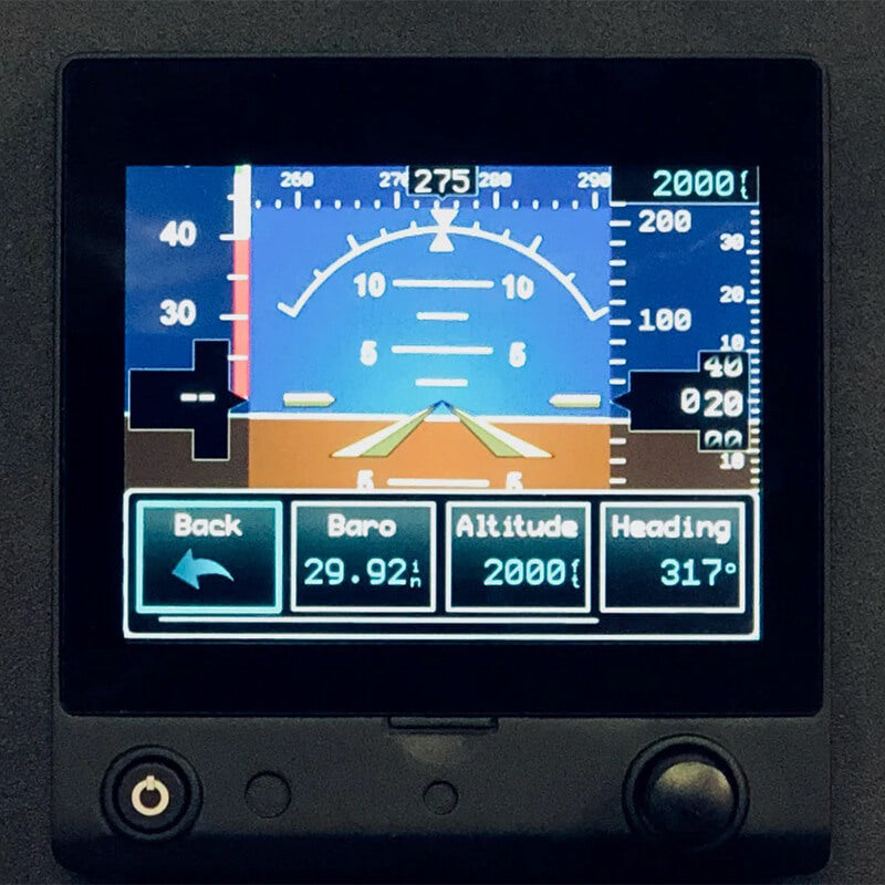 RealSimGear Dual G5 Bundle: Experience the realism of the G5 Glass Instrument in X-Plane 11 or 12. Compatible with RealSimGear G5 software and Air Manager Premium G5 Gauge for X-Plane 11/12, MSFS, and P3D. Features include high brightness LCD display, backlit power button, and intuitive push button knob.