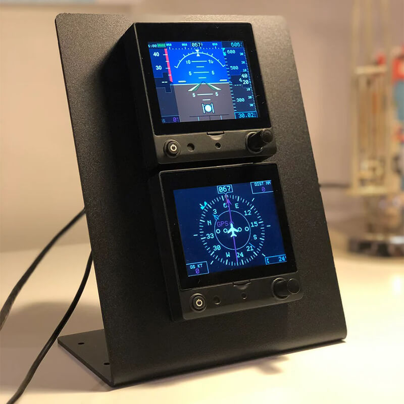 RealSimGear Dual G5 Bundle: Experience the realism of the G5 Glass Instrument in X-Plane 11 or 12. Compatible with RealSimGear G5 software and Air Manager Premium G5 Gauge for X-Plane 11/12, MSFS, and P3D. Features include high brightness LCD display, backlit power button, and intuitive push button knob.