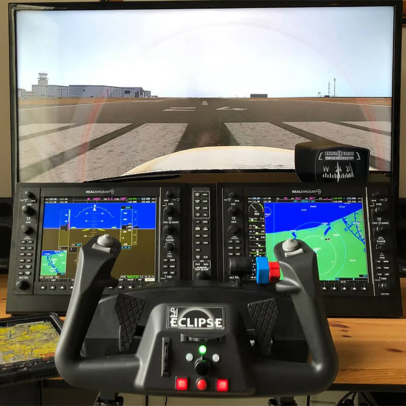 RealSimGear G1000 Suite: Ultimate hardware for flight simulators. Includes PFD, MFD, and GMA audio panel. IPS 10.4-inch displays with 1024x768 resolution. Backlit buttons and tactile knobs for realism. Plug-and-play USB/HDMI connectivity. Compatible with X-Plane v11/12 (Windows only) and MSFS 2020. Affordable and realistic. Must-have for flight sim enthusiasts.