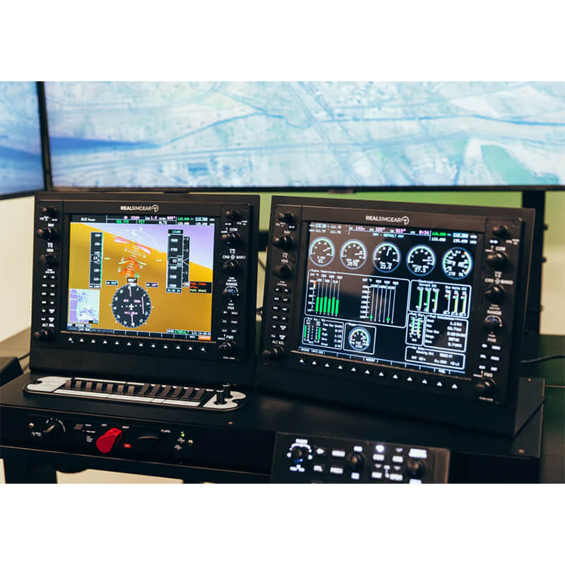 RealSimGear G1000 Suite: Ultimate hardware for flight simulators. Includes PFD, MFD, and GMA audio panel. IPS 10.4-inch displays with 1024x768 resolution. Backlit buttons and tactile knobs for realism. Plug-and-play USB/HDMI connectivity. Compatible with X-Plane v11/12 (Windows only) and MSFS 2020. Affordable and realistic. Must-have for flight sim enthusiasts.