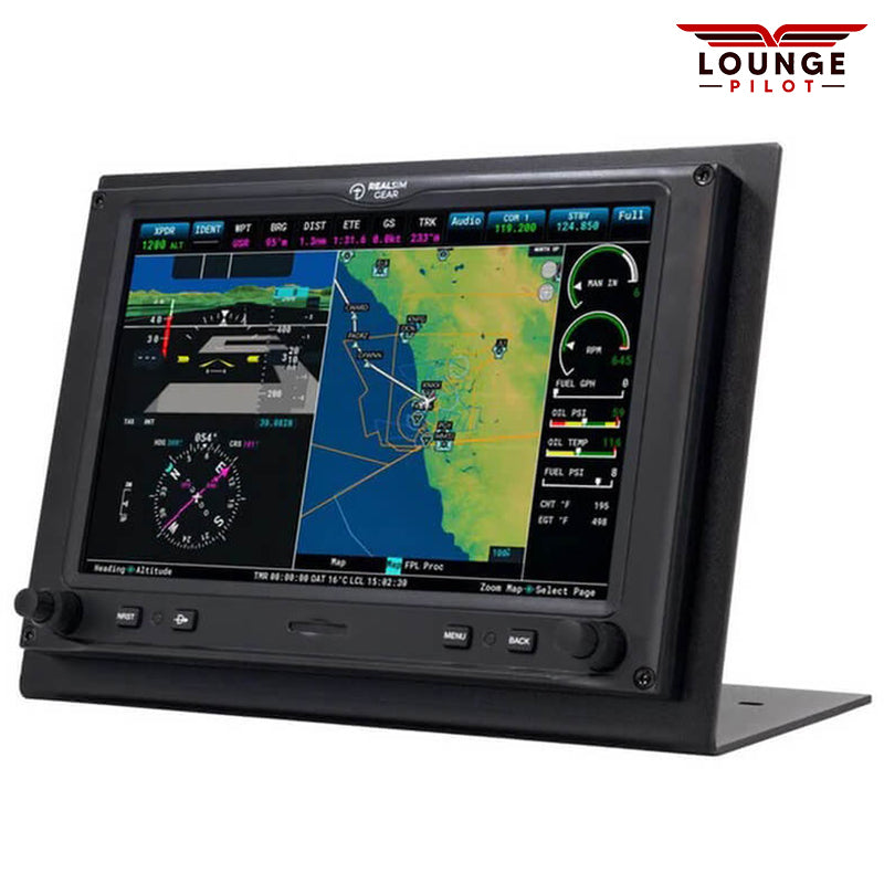 The RealSimGear G3X is an ultra realistic replica of the real Garmin G3X glass panel.  It features backlit rubber buttons with a very accurate tactile feel.  The high brightness screen has a wide view angle display with a built in capacitive touch screen.  The touch screen makes this product a great choice if you want to configure your simulator for a variety of different aircraft types.