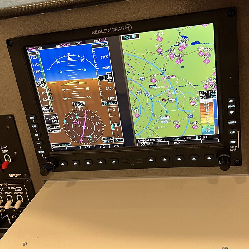 RealSimGear G500 Avionics Panel: Unparalleled realism replicating Garmin G500 glass cockpit. Backlit buttons, high-brightness screen for precise interaction. Seamlessly integrated with default and select aircraft. Detailed map displays, waypoint access, and RealityXP compatibility set new standard in X-Plane avionics. Versatile for helicopters with flipped displays.