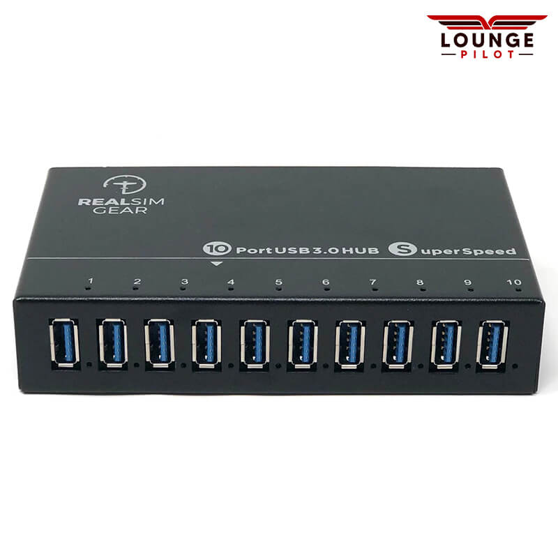 Loungepilot - RealSimGear Industrial 10 Port USB3 Hub