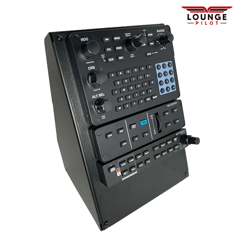 RealSimGear Modular GCU Stack: Versatile base chassis supports various avionics configurations. Interchangeable faceplate for customisation. Features built-in mounting brackets for RealSimGear 7 Port USB Hub. Expand connectivity with USB3 to HDMI adapter. Compatible with diverse flight simulator setups.