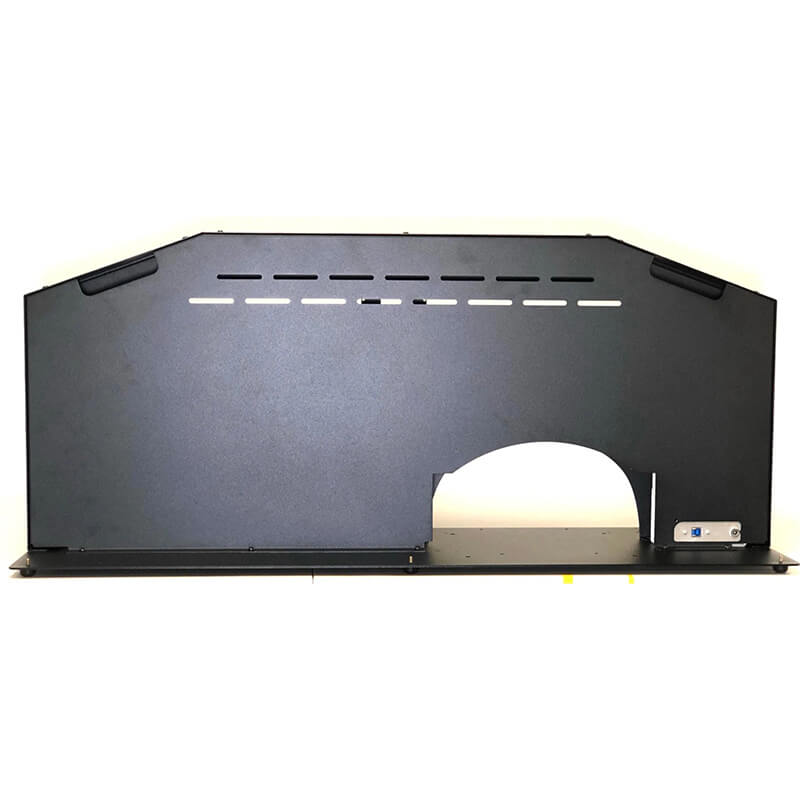  The RealSimGear Modular Panel System offers a stable, fully enclosed base for flight sim avionics without desk clamps. It includes a USB hub, power cables, and a USB to HDMI adapter, needing just one USB3 and power connection. The front panel is swappable with options like G1000, TBM, and custom layouts. A front-mounted power switch, RGB LED lighting, and dual USB socket provide easy power control, device connections, and iPad charging when using ForeFlight.