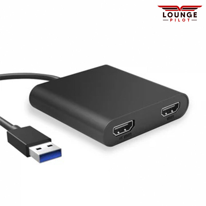 Loungepilot - USB 3 Dual HDMI Adapter For RealSimGear Products