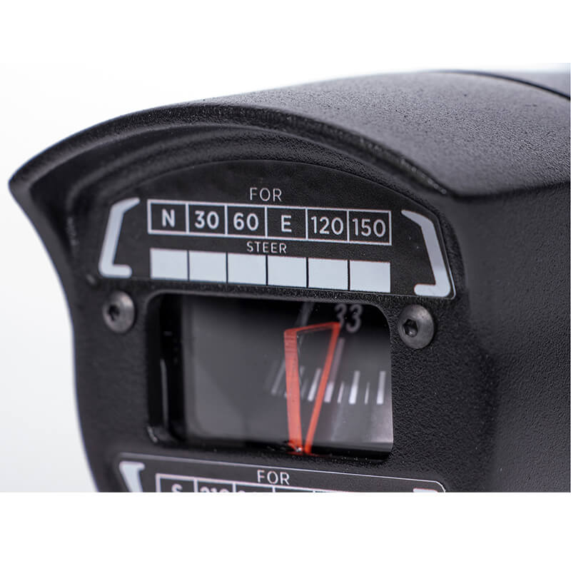 VirtualFly Composs Flight Simulation Compass: A high-quality replica of an aviation compass. It features analog backlighting, sturdy metal construction, Plug&Fly setup, USB connectivity, and compatibility with MSFS, Prepar3D, and XPlane11. Mounting is easy on any surface. Key features: full metal construction, Plug&Fly setup, adjustable backlight, customizable deviation cards, and USB connectivity.