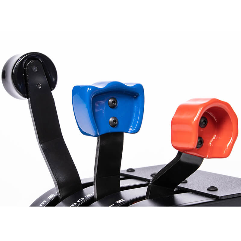 Experience unparalleled realism with the VirtualFly TQ3 Plus Throttle for Flight Simulation. Featuring essential controls like Throttle Reverse, Propeller Feather, and Cut-Off mixture, adjustable touch-on levers, and Hall Effect magnetic sensors for lifelong precision. Compatible with top flight sim platforms and crafted with 95% metal construction. Elevate your virtual piloting experience today.