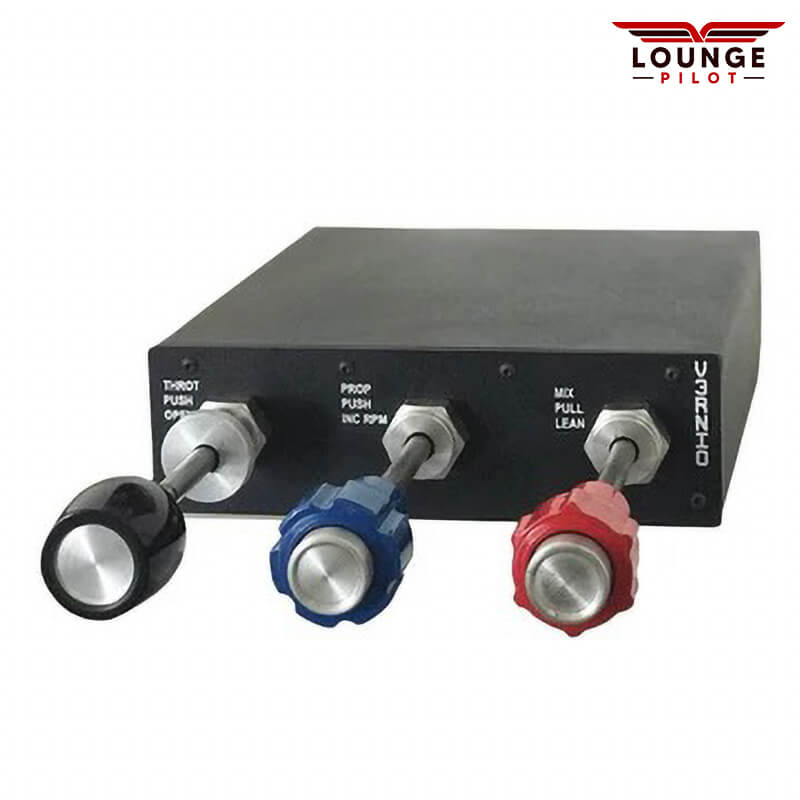 VirtualFly V3RNIO Plus TPM: Ultimate Flight Sim Control. Vernier-style throttle, propeller, and mixture levers ensure precision. Hall effect sensors for lifetime durability. Adjustable throttle hardness. Realistic aircraft feel. Compatible with MSFS, P3D, X-Plane.