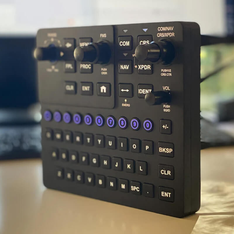 RealSimGear GCU479: Cirrus G6 replica control unit for flight simulators. Precision-crafted with tactile knobs and backlit keypad. Compatible with Cirrus SR20/SR22, HotStart TBM900. Elevate your simulation with unparalleled realism.