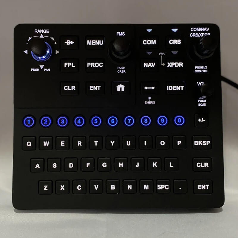 RealSimGear GCU479: Cirrus G6 replica control unit for flight simulators. Precision-crafted with tactile knobs and backlit keypad. Compatible with Cirrus SR20/SR22, HotStart TBM900. Elevate your simulation with unparalleled realism.